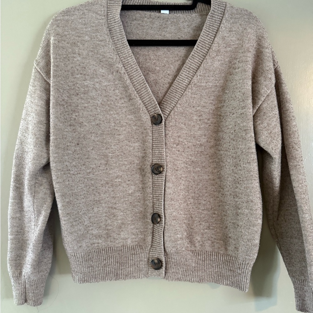 Cozy Beige Cardigan Sweater